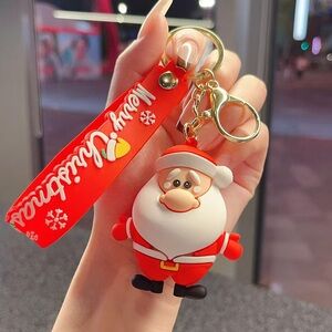 Santa Claus Key Holder with Red Strap
